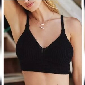 NWT Anthropologie Crochet Crop Top Bra Size M
